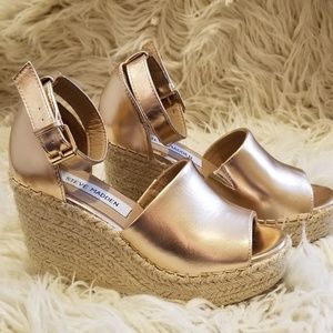 Steve Madden Gold Espadrilles
